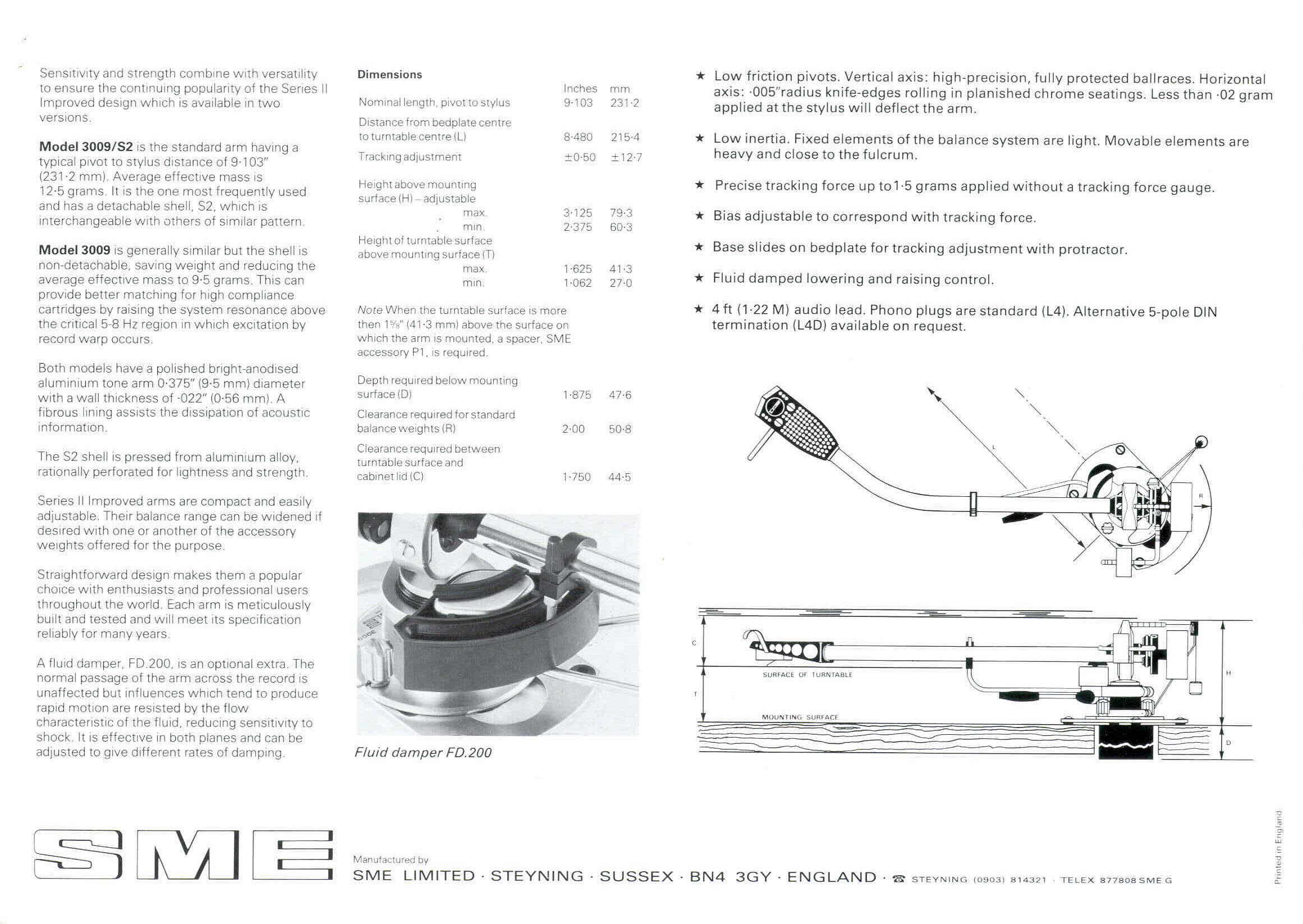 SME 3009 and 3012 Tonearm Set-up and Adjustment Tool